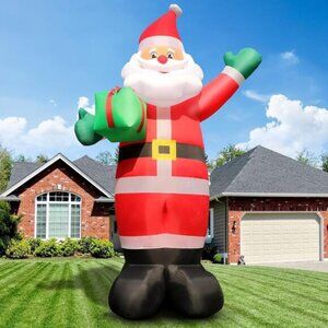 🆕10 FT Christmas Inflatables Giant Santa Bright LED Light Outdoor Decorations
